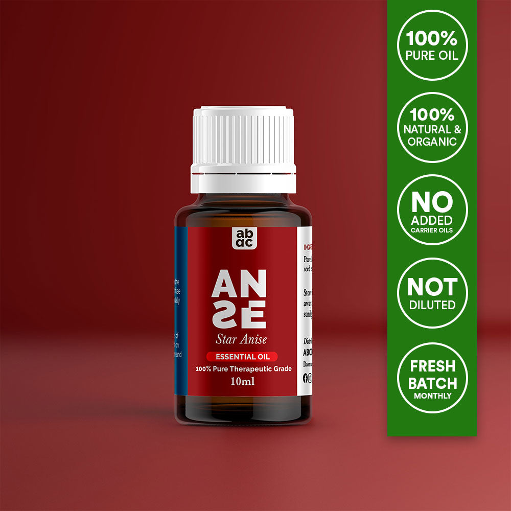 ANSE Star Anise Essential Oil 100% Natural Therapeutic Grade Digestive Support Respiratory Health
