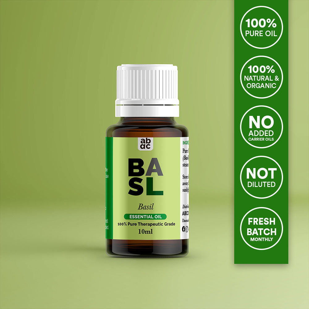 Basil Essential Oil Philippines - 100% Pure Undiluted Therapeutic Grade - ABCD Organics