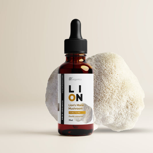 ABCD Organics® Lion's Mane Liquid Extract Mushroom Tincture (1:3 Strength Double Extracted Tincture)
