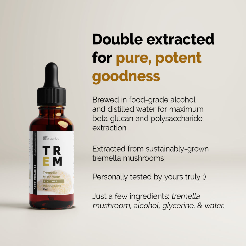 Snow Fungus (Tremella) Extract Tincture (1:3 Strength Double Extracted) - Snow Fungus Extract